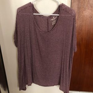 American eagle striped oversized/relaxed tee